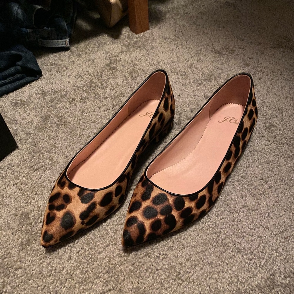 J crew Leopard flats